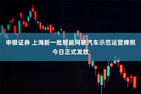 申银证券 上海新一批智能网联汽车示范运营牌照今日正式发放